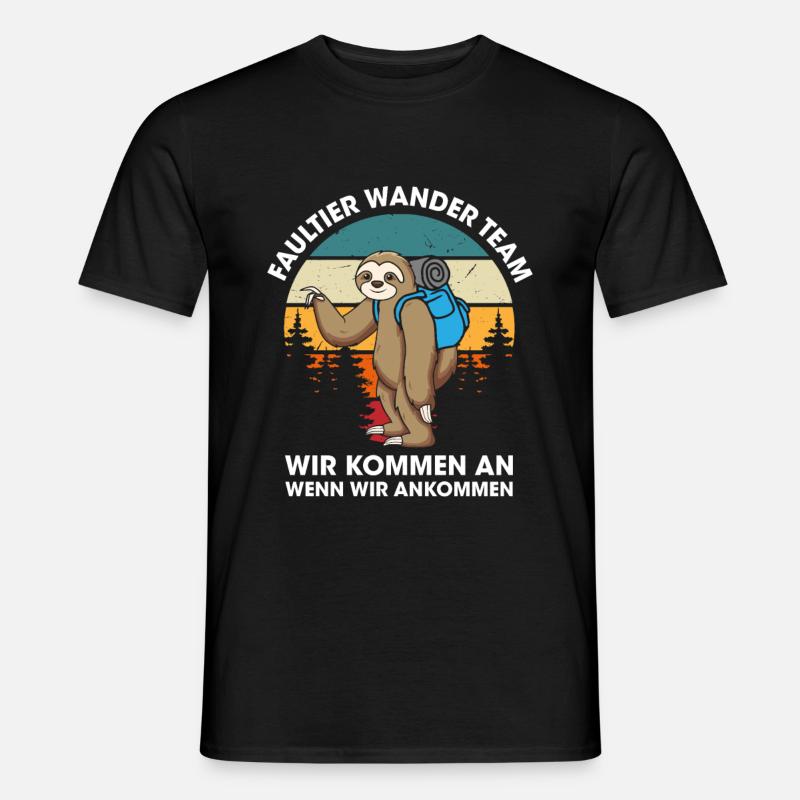 Faultier Wanderteam Faultier Wander Team - Männer T-Shirt - Schwarz