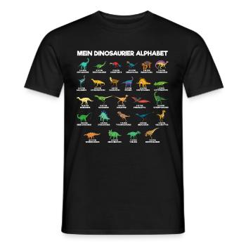 Dinosaurier Alphabet A-Z Dino ABC T-Rex - Männer T-Shirt - Schwarz - Vorne - AI Model Male 178 light (178cm)