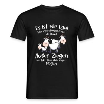 Mir Egal Was jemand Von Mir Denkt Außer Ziegen - Männer T-Shirt - Schwarz - Vorne - AI Model Male 178 light (178cm)