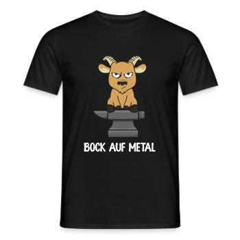 Bock Auf Metal - Männer T-Shirt - Schwarz - Vorne - AI Model Male 178 light (178cm)