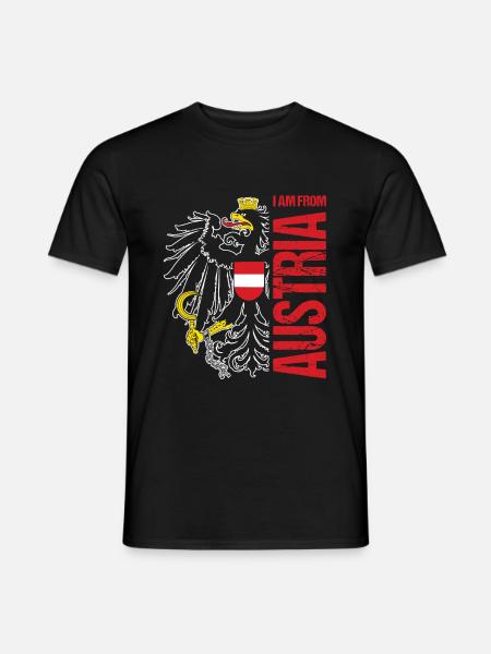I Am From Austria Österreich - Männer T-Shirt - Schwarz