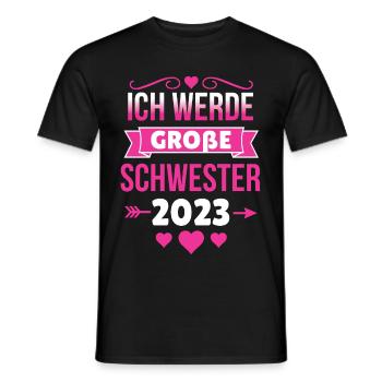 Bald Große Schwester 2023 - Männer T-Shirt - Schwarz - Vorne - AI Model Male 178 light (178cm)