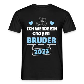 Bald Großer Bruder 2023 Traktor - Männer T-Shirt - Schwarz - Vorne - AI Model Male 178 light (178cm)