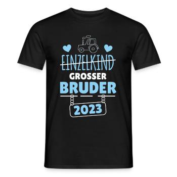 Großer Bruder 2023 Traktor - Männer T-Shirt - Schwarz - Vorne - AI Model Male 178 light (178cm)