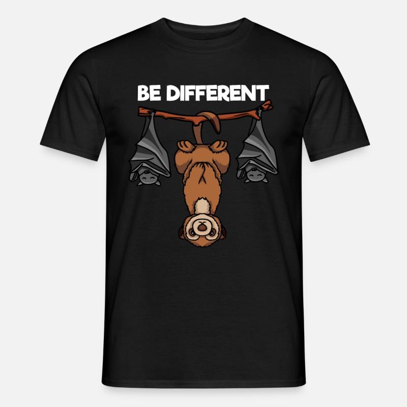 Be Different Erdmännchen und Fledermäuse - Männer T-Shirt - Schwarz