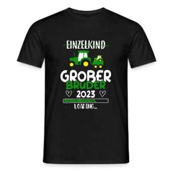 Großer Bruder 2023 Traktor - Männer T-Shirt - Schwarz - Vorne - AI Model Male 178 light (178cm)