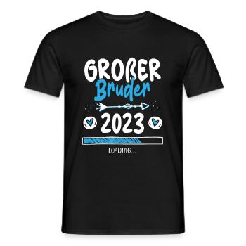Großer Bruder 2023 Loading Herz - Männer T-Shirt - Schwarz - Vorne - AI Model Male 178 light (178cm)