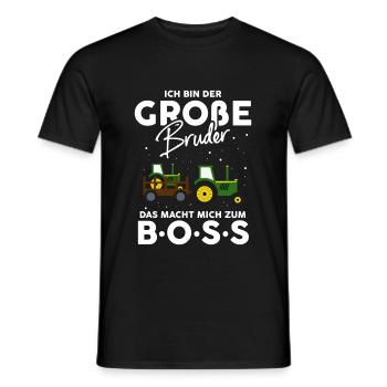 Ich Bin Der Große Bruder Das Macht Mich Zum Boss - Männer T-Shirt - Schwarz - Vorne - AI Model Male 178 light (178cm)