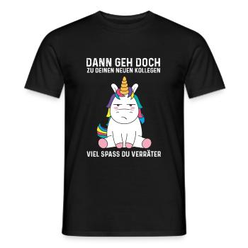 Jobwechsel Kollege Arbeitskollege Spruch neuer Job - Männer T-Shirt - Schwarz - Vorne - AI Model Male 178 light (178cm)