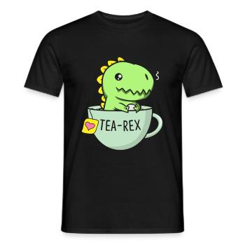Tea Rex Cute Dinosaur TRex In A Tea Cup - Männer T-Shirt - Schwarz - Vorne - AI Model Male 178 light (178cm)