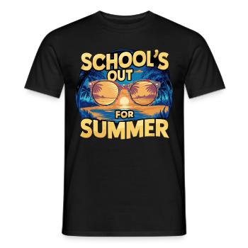School's Out For Summer für einen Urlauber - Männer T-Shirt - Schwarz - Vorne - AI Model Male 178 light (178cm)