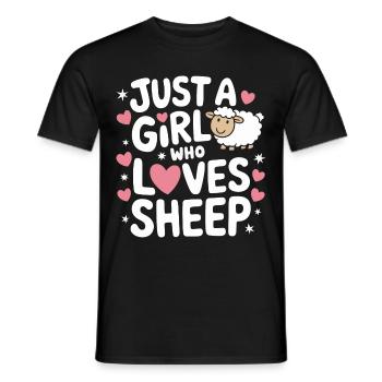 Sheep Sheep Farmer Lamb Farmer - Men's T-Shirt - black - Front - AI Model Male 178 light (178cm)