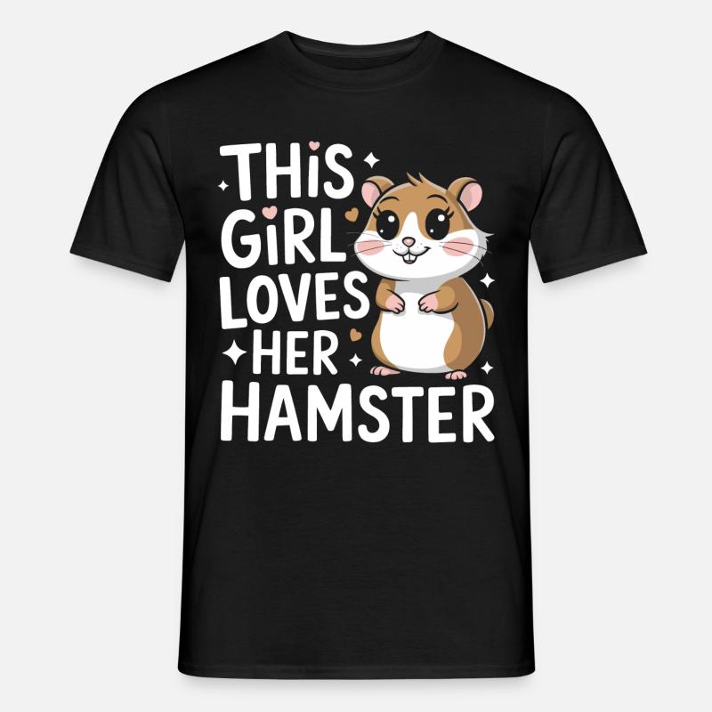Hamster - Männer T-Shirt - Schwarz