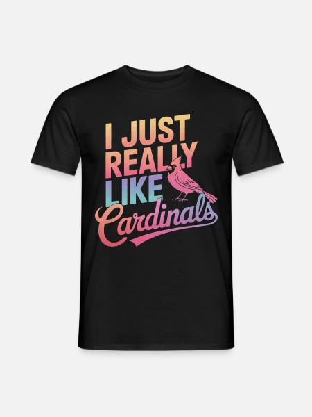 Kardinal Rotkardinal Vogel Roter Kardinal - Männer T-Shirt - Schwarz