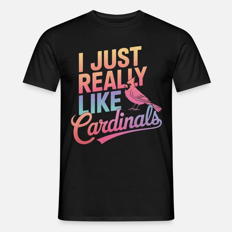 Kardinal Rotkardinal Vogel Roter Kardinal - Männer T-Shirt - Schwarz