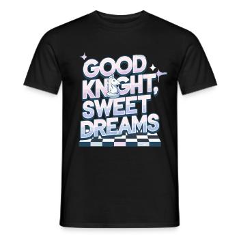 Good Knight Sweet Dreams Chess Motif for - Men's T-Shirt - black - Front - AI Model Male 178 light (178cm)