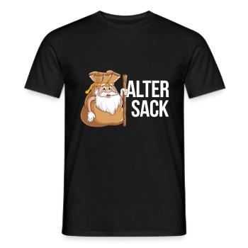 Alter Sack Lustiges Cartoon Design Mit Witzigem - Männer T-Shirt - Schwarz - Vorne - AI Model Male 178 light (178cm)