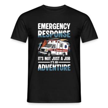 Intervention d’urgence : ce n’est pas seulement un travail, c’est un - T-shirt homme - noir - Devant - AI Model Male 178 light (178cm)