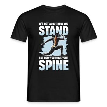 Il ne s’agit pas de votre position, mais de la façon dont vous - T-shirt homme - noir - Devant - AI Model Male 178 light (178cm)