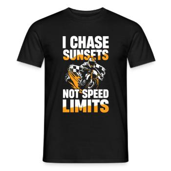 Ich Jage Sonnenuntergänge Nicht - Männer T-Shirt - Schwarz - Vorne - AI Model Male 178 light (178cm)