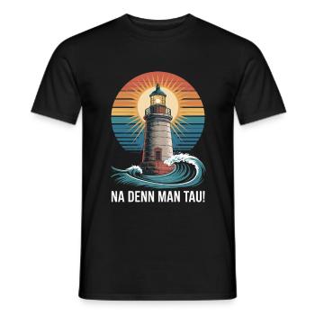 Lighthouse Adventure Na denn Man Tau - T-shirt homme - noir - Devant - AI Model Male 178 light (178cm)