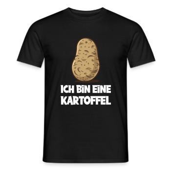 I'm a potato – more humorous - Men's T-Shirt - black - Front - AI Model Male 178 light (178cm)