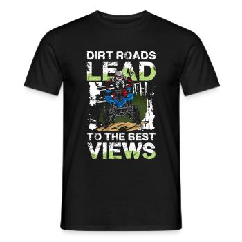 Schlammige Wege Zu Den Besten Aussichten Abenteuer - Männer T-Shirt - Schwarz - Vorne - AI Model Male 178 light (178cm)
