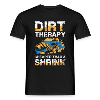 Dirt Therapy Adventure Offroad Experience - Men's T-Shirt - black - Front - AI Model Male 178 light (178cm)