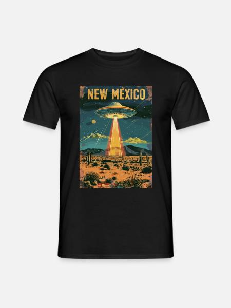 Nouveau-Mexique OVNI Paysage Rétro Science Fiction - T-shirt homme - noir