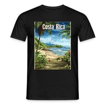 Costa Rica Dream Beach Paradisiacal - Men's T-Shirt - black - Front - AI Model Male 178 light (178cm)