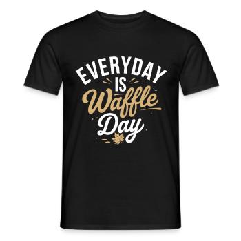Jeden Tag Ist Waffeltag Wunder - Männer T-Shirt - Schwarz - Vorne - AI Model Male 178 light (178cm)