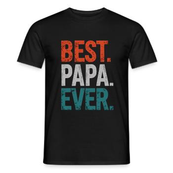 Best dad ever: Perfect for dads - Men's T-Shirt - black - Front - AI Model Male 178 light (178cm)
