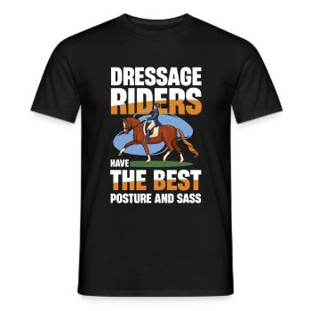 Dressurreiter Haben Die Beste Haltung Und - Männer T-Shirt - Schwarz - Vorne - AI Model Male 178 light (178cm)