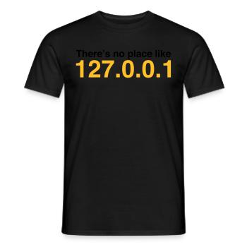 NERD HUMOR: At home it is at its best! - Men's T-Shirt - black - Front - AI Model Male 178 light (178cm)