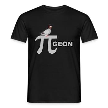pigeon oiseau mouches pigeon voyageur nature ville - T-shirt homme - noir - Devant - AI Model Male 178 light (178cm)