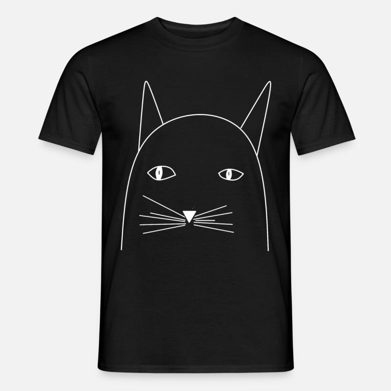 Katze - Männer T-Shirt - Schwarz