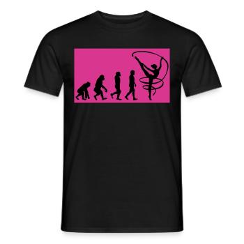 Rhythmic Gymnastics Ribbon Gymnast Evolution Funny - Men's T-Shirt - black - Front - AI Model Male 178 light (178cm)