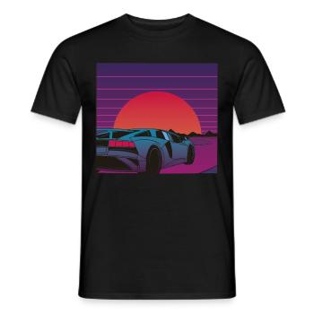 Supercar Act for your dreams Traumauto Sunrise - Männer T-Shirt - Schwarz - Vorne - AI Model Male 178 light (178cm)