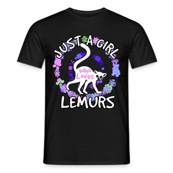 Cadeau Femmes Lémuriens - T-shirt homme - noir - Devant - AI Model Male 178 light (178cm)
