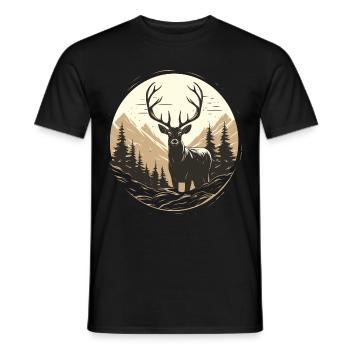 Prêt pour la saison de chasse Chasse au chevreuil pour les chasseurs - T-shirt homme - noir - Devant - AI Model Male 178 light (178cm)