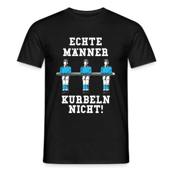 Tischfußball Spruch zum Kickern - Männer T-Shirt - Schwarz - Vorne - AI Model Male 178 light (178cm)