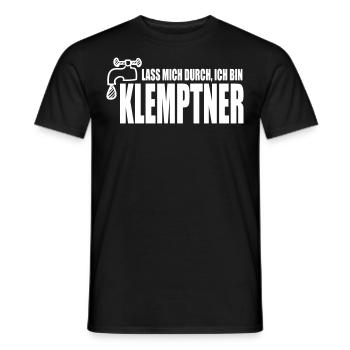 Lass mich durch, ich bin Klemptner - Männer T-Shirt - Schwarz - Vorne - AI Model Male 178 light (178cm)