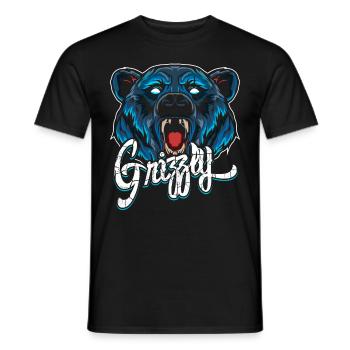 Grizzly Modern - Men's T-Shirt - black - Front - AI Model Male 178 light (178cm)