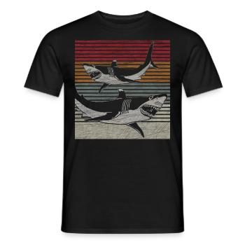 Requins - T-shirt homme - noir - Devant - AI Model Male 178 light (178cm)