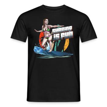 Surf est amusant Summer Beach - T-shirt homme - noir - Devant - AI Model Male 178 light (178cm)