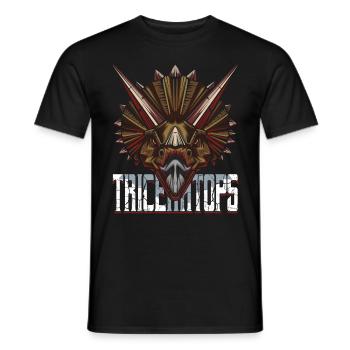 Triceratops - Männer T-Shirt - Schwarz - Vorne - AI Model Male 178 light (178cm)