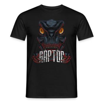 Velociraptor Modern Dinosaur - Men's T-Shirt - black - Front - AI Model Male 178 light (178cm)