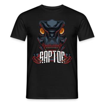 Dinosaur Dino Raptor - Men's T-Shirt - black - Front - AI Model Male 178 light (178cm)