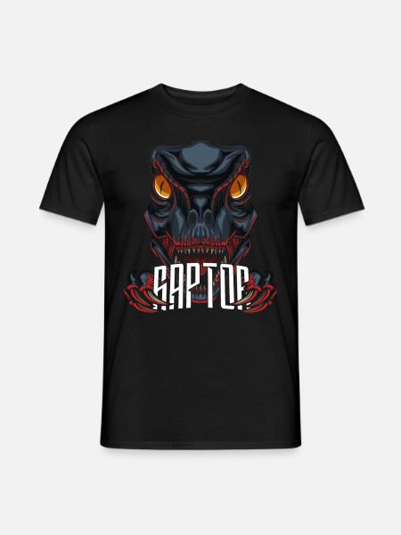 Dinosaur Dino Raptor - Men's T-Shirt - black