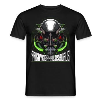 Cyborg Pachycephalosaurus Dinosaurier Scifi - Männer T-Shirt - Schwarz - Vorne - AI Model Male 178 light (178cm)